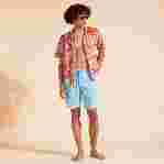 صورة Erkek Baie Keten Bermuda