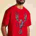 صورة Erkek Graphic Lobsters Tareck Tişört