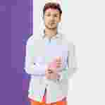 صورة Erkek Caroubis Keten Gömlek