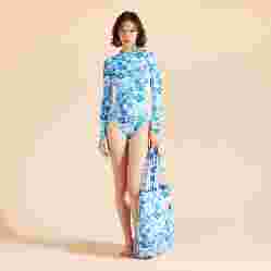 صورة Kadın Tahiti Flowers Lexya UV Korumalı Tişört