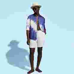 صورة Erkek Baoon Keten Bermuda