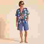 صورة Erkek Baie Keten Bermuda